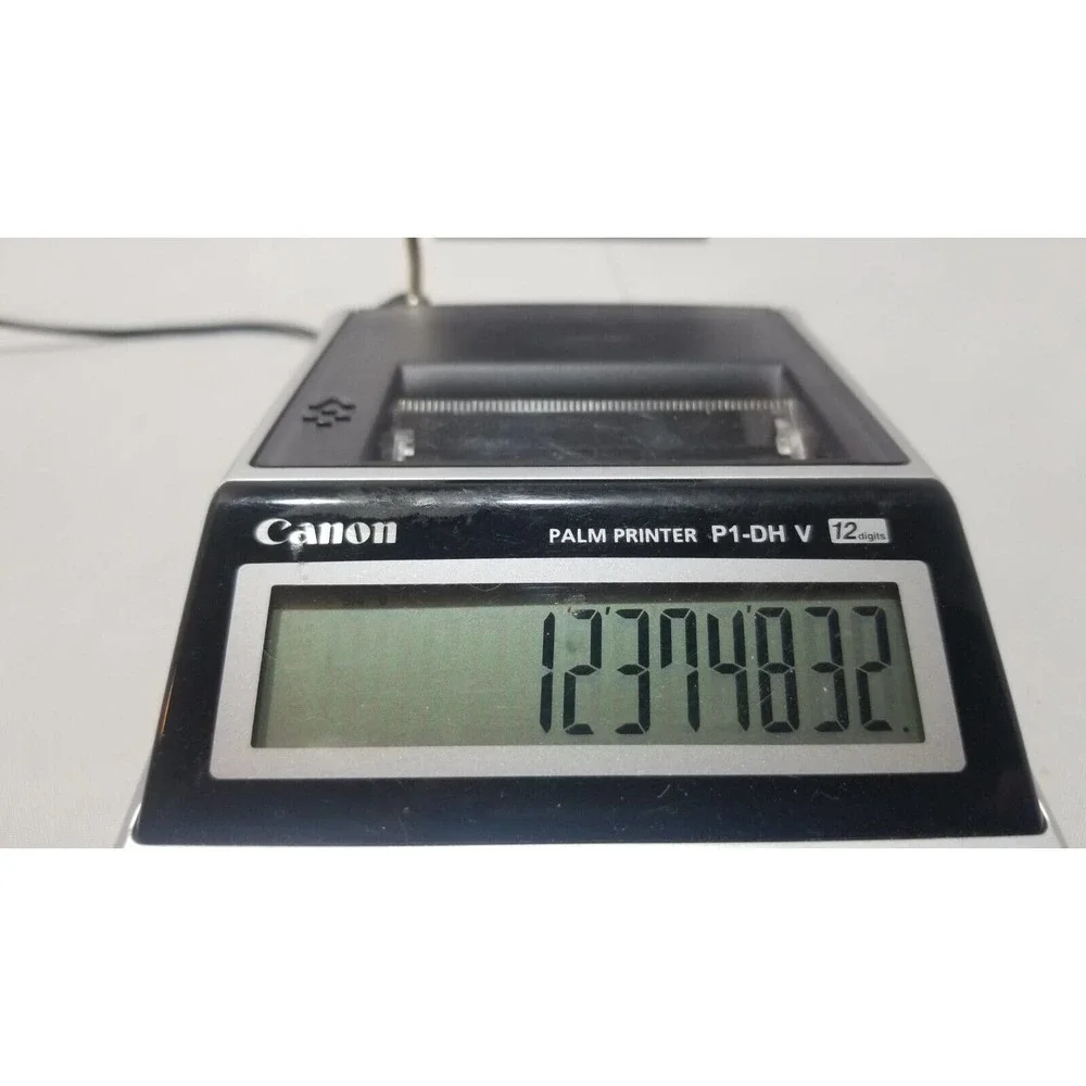 Canon Palm Printer P1-DH V 12 Digit Receipt Printing Calculator Tested and Works